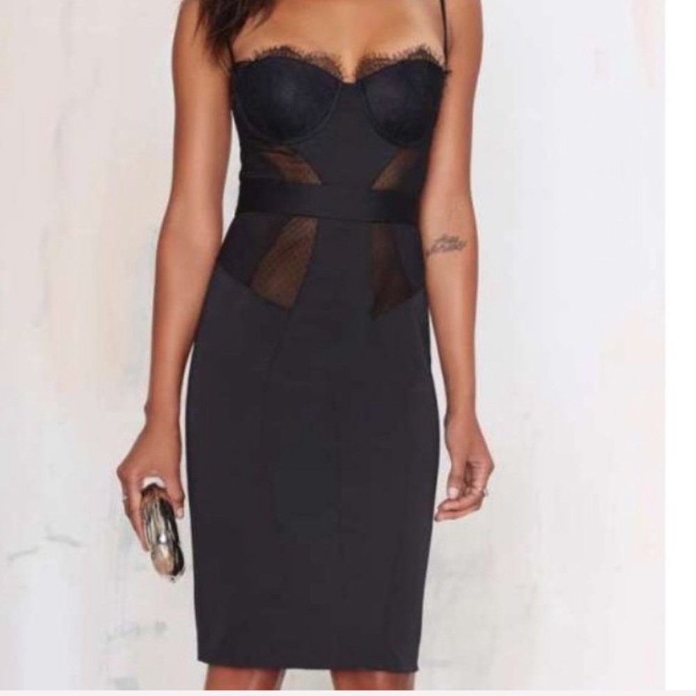 Nasty Gal midi bustier dress NWT